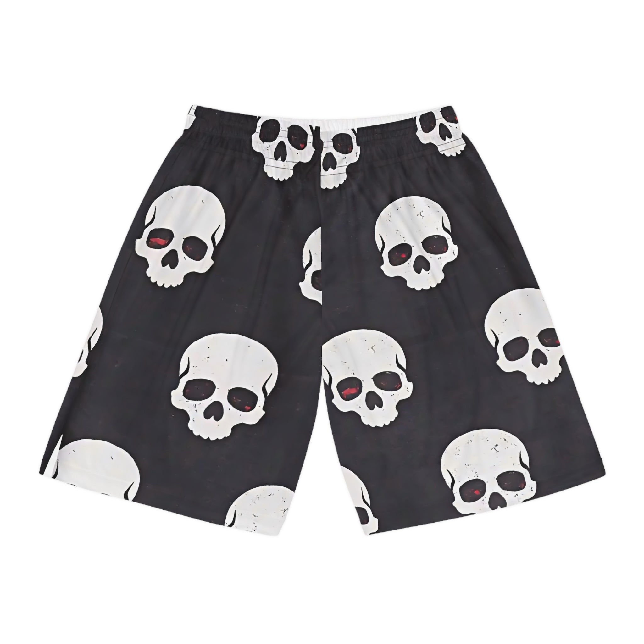 Skull Grid Basketball Shorts
