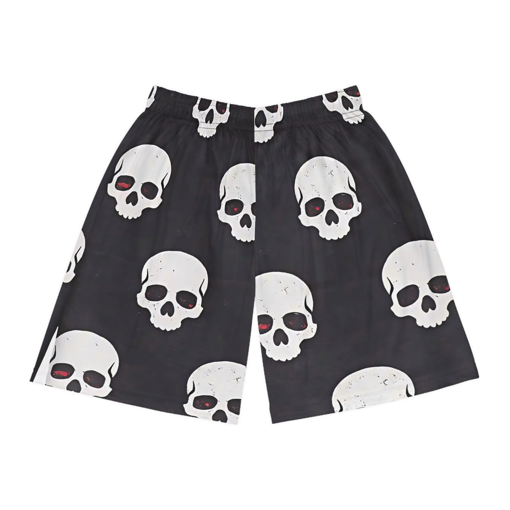 Skull Grid Basketball Shorts