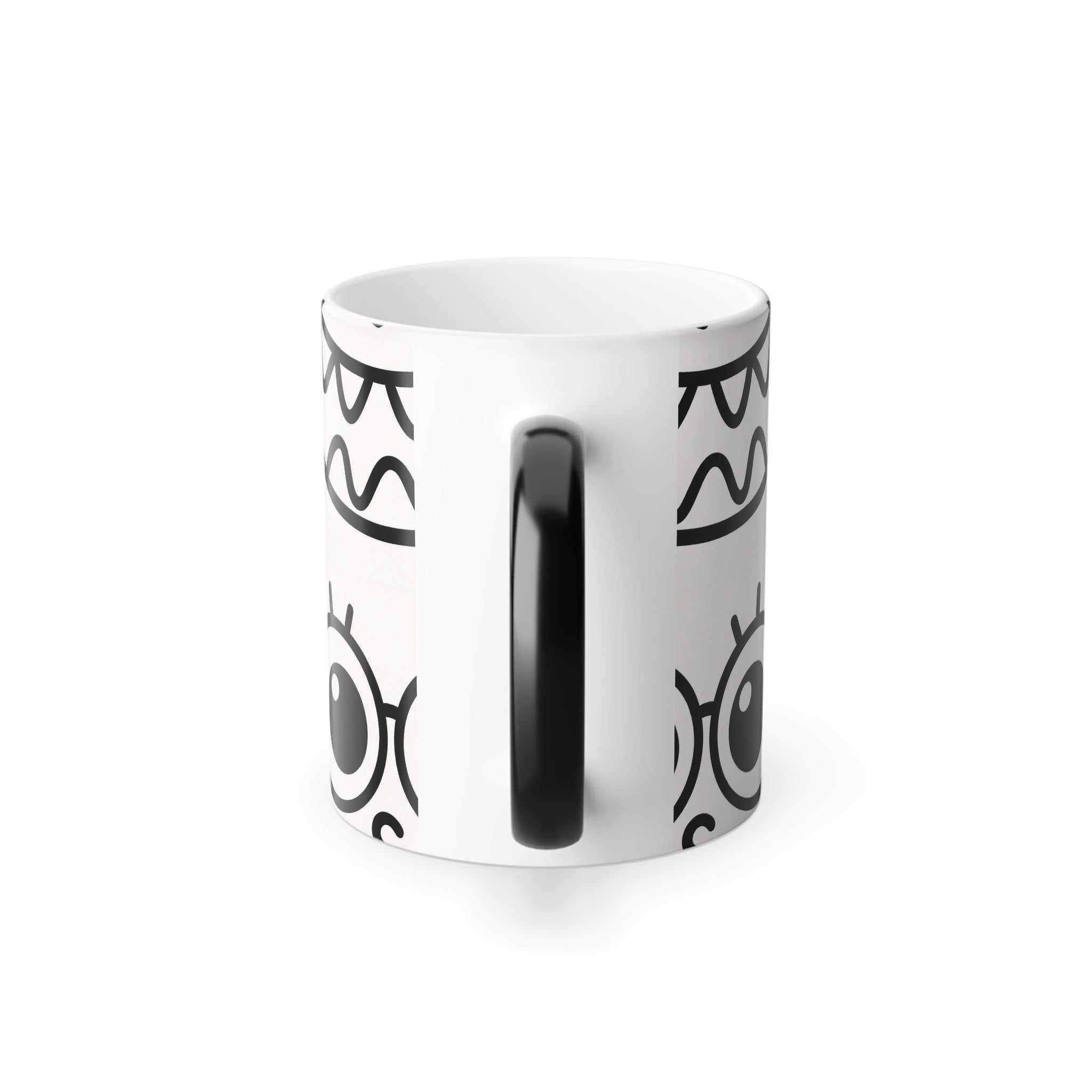 Color-Changing Mug — Playful Cartoon Monster Face, 11oz